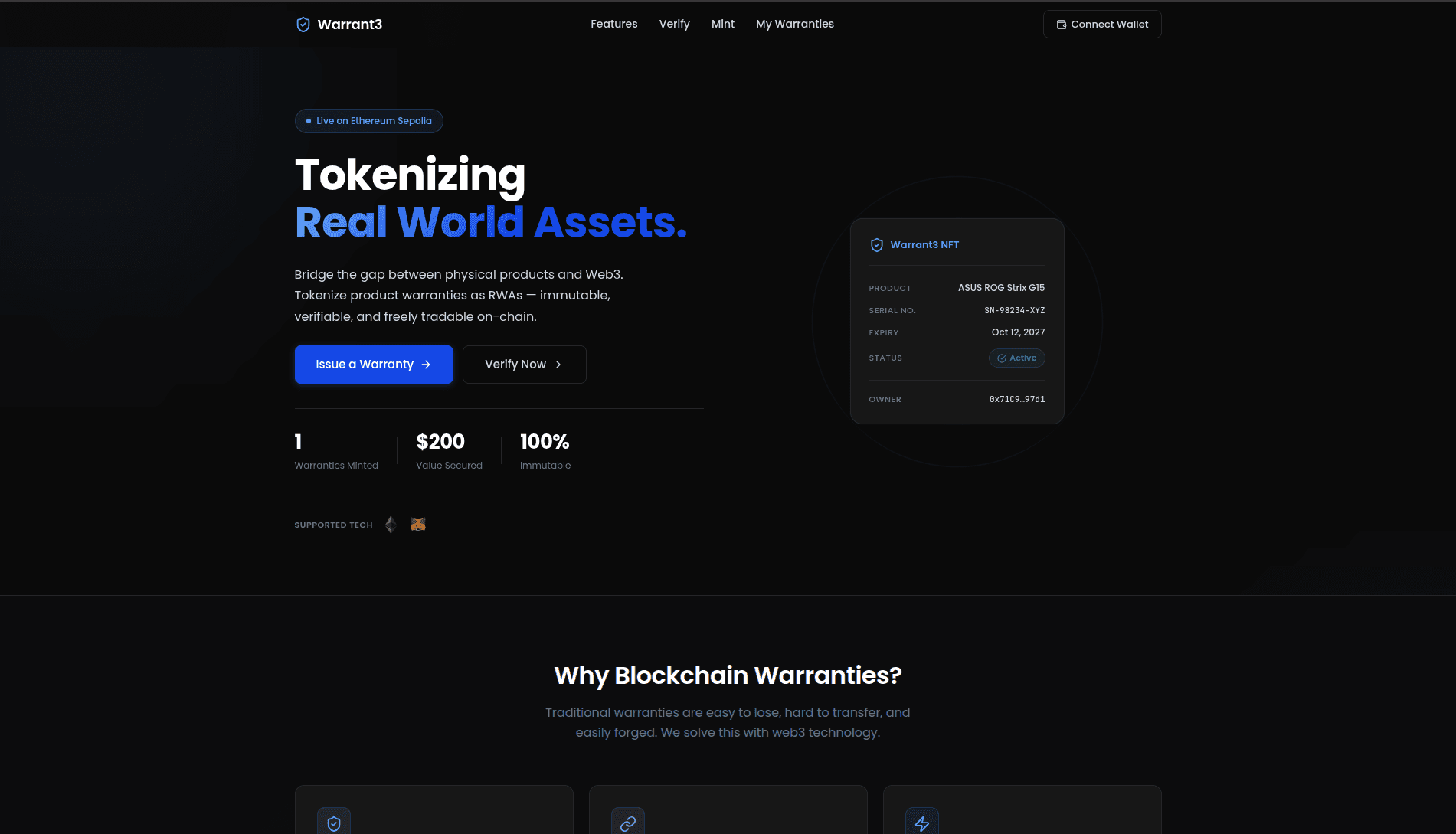 Warrant3 screenshot